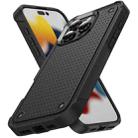 For iPhone 16 Pro PC + TPU Shockproof Protective Phone Case(Black+Black) - 1