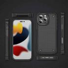 For iPhone 16 Pro PC + TPU Shockproof Protective Phone Case(Black+Black) - 2