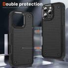 For iPhone 16 Pro PC + TPU Shockproof Protective Phone Case(Black+Black) - 3