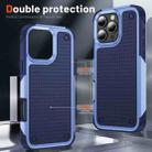 For iPhone 16 Pro PC + TPU Shockproof Protective Phone Case(Light Purple+Sapphire Blue) - 3