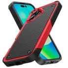 For iPhone 16 Plus PC + TPU Shockproof Protective Phone Case(Red+Black) - 1