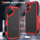 For iPhone 16 Plus PC + TPU Shockproof Protective Phone Case(Red+Black) - 3