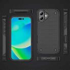 For iPhone 16 Plus PC + TPU Shockproof Protective Phone Case(Black+Black) - 2