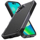 For iPhone 16 Plus PC + TPU Shockproof Protective Phone Case(Grey+Black) - 1