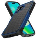 For iPhone 16 Plus PC + TPU Shockproof Protective Phone Case(Blue+Black) - 1