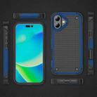 For iPhone 16 Plus PC + TPU Shockproof Protective Phone Case(Blue+Black) - 2