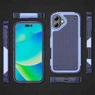 For iPhone 16 Plus PC + TPU Shockproof Protective Phone Case(Light Purple+Sapphire Blue) - 2