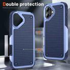 For iPhone 16 Plus PC + TPU Shockproof Protective Phone Case(Light Purple+Sapphire Blue) - 3