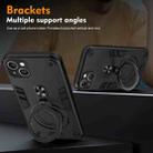 For iPhone 14 Plus Metal Ring 360 Degree Rotating Holder PC Hybrid TPU Phone Case(Black) - 3