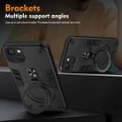 For iPhone 13 Metal Ring 360 Degree Rotating Holder PC Hybrid TPU Phone Case(Black) - 3