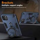 For iPhone 11 Pro Max Metal Ring 360 Degree Rotating Holder PC Hybrid TPU Phone Case(Navy Blue) - 3