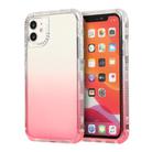 For iPhone 12 / 12 Pro 3 In 1 Dreamland PC + TPU Gradient Monochrome Transparent Border Protective Case(Red) - 1