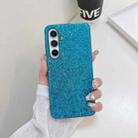 For Samsung Galaxy S24 FE 5G Glitter Powder Shockproof TPU Phone Case(Blue) - 1