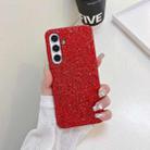 For Samsung Galaxy S24 FE 5G Glitter Powder Shockproof TPU Phone Case(Red) - 1