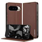 For Google Pixel 9 Pro XL LC.IMEEKE L1 Series Frosted Fine Texture PU Phone Case(Brown) - 1