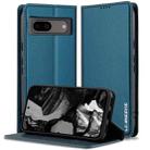 For Google Pixel 8 LC.IMEEKE L1 Series Frosted Fine Texture PU Phone Case(Blue) - 1