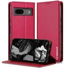 For Google Pixel 8 LC.IMEEKE L1 Series Frosted Fine Texture PU Phone Case(Red) - 1