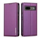 For Google Pixel 8A LC.IMEEKE L1 Series Frosted Fine Texture PU Phone Case(Purple) - 2