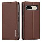 For Google Pixel 7 5G LC.IMEEKE L1 Series Frosted Fine Texture PU Phone Case(Brown) - 2