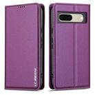 For Google Pixel 7 5G LC.IMEEKE L1 Series Frosted Fine Texture PU Phone Case(Purple) - 2