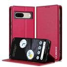 For Google Pixel 7 5G LC.IMEEKE L1 Series Frosted Fine Texture PU Phone Case(Red) - 1