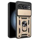 For Google Pixel 9 Pro XL Sliding Camera Cover Design TPU+PC Phone Case(Gold) - 1