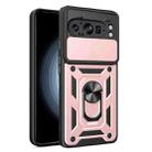 For Google Pixel 9 Pro XL Sliding Camera Cover Design TPU+PC Phone Case(Rose Gold) - 1