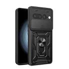 For Google Pixel 7 Pro 5G Sliding Camera Cover Design TPU+PC Phone Case(Black) - 1