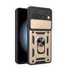 For Google Pixel 7 Pro 5G Sliding Camera Cover Design TPU+PC Phone Case(Gold) - 1