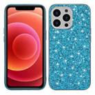 For iPhone 16 Pro Max Glitter Powder Shockproof TPU Phone Case(Blue) - 1