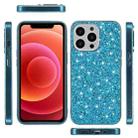 For iPhone 16 Pro Max Glitter Powder Shockproof TPU Phone Case(Blue) - 3