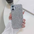 For iPhone 16 Plus Glitter Powder Shockproof TPU Phone Case(Silver) - 1