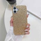 For iPhone 16 Glitter Powder Shockproof TPU Phone Case(Gold) - 1