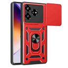 For ZTE Axon 60 4G Sliding Camera Cover Design TPU+PC Phone Case(Red) - 1