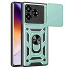 For ZTE Axon 60 4G Sliding Camera Cover Design TPU+PC Phone Case(Green) - 1