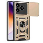 For ZTE Axon 60 4G Sliding Camera Cover Design TPU+PC Phone Case(Gold) - 1