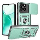 For ZTE Blade A35 4G / A55 4G Sliding Camera Cover Design TPU+PC Phone Case(Green) - 1
