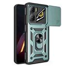 For ZTE nubia Neo 3 Sliding Camera Cover Design TPU+PC Phone Case(Green) - 1