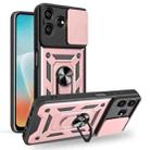 For ZTE Axon 50 Lite 4G Sliding Camera Cover Design TPU+PC Phone Case(Rose Gold) - 1