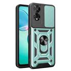 For TCL 50 SE Sliding Camera Cover Design TPU+PC Phone Case(Green) - 1