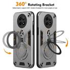 For Realme 12 Metal Ring 360 Degree Rotating Holder PC Hybrid TPU Phone Case(Silver Grey) - 2