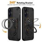 For Realme C55 Metal Ring 360 Degree Rotating Holder PC Hybrid TPU Phone Case(Black) - 2