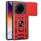 For itel S23 Sliding Camera Cover Design TPU+PC Phone Case(Red) - 1