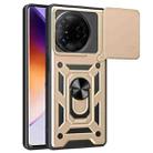 For itel S24 Sliding Camera Cover Design TPU+PC Phone Case(Gold) - 1