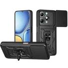 For itel A90 4G Sliding Camera Cover Design TPU+PC Phone Case(Black) - 1