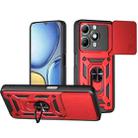 For itel A90 4G Sliding Camera Cover Design TPU+PC Phone Case(Red) - 1