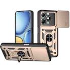 For itel A90 4G Sliding Camera Cover Design TPU+PC Phone Case(Gold) - 1