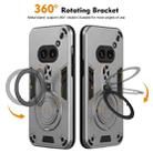 For Nothing Phone 2a Metal Ring 360 Degree Rotating Holder PC Hybrid TPU Phone Case(Silver Grey) - 2