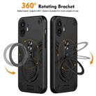 For Nothing Phone 2 Metal Ring 360 Degree Rotating Holder PC Hybrid TPU Phone Case(Black) - 2
