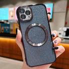 For iPhone 13 Pro Max Electroplating Pure Color Glitter Powder MagSafe Phone Case(Black) - 1